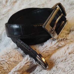 Women's Black Leather Belt
